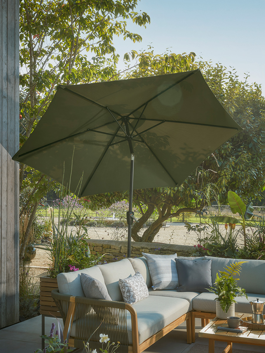 Product photograph of Soneva Parasol - Olive from Cox and Cox.