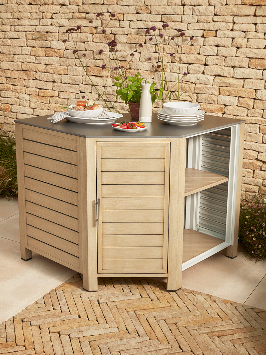 Product photograph of Long Island Kitchen Corner Storage Unit from Cox and Cox