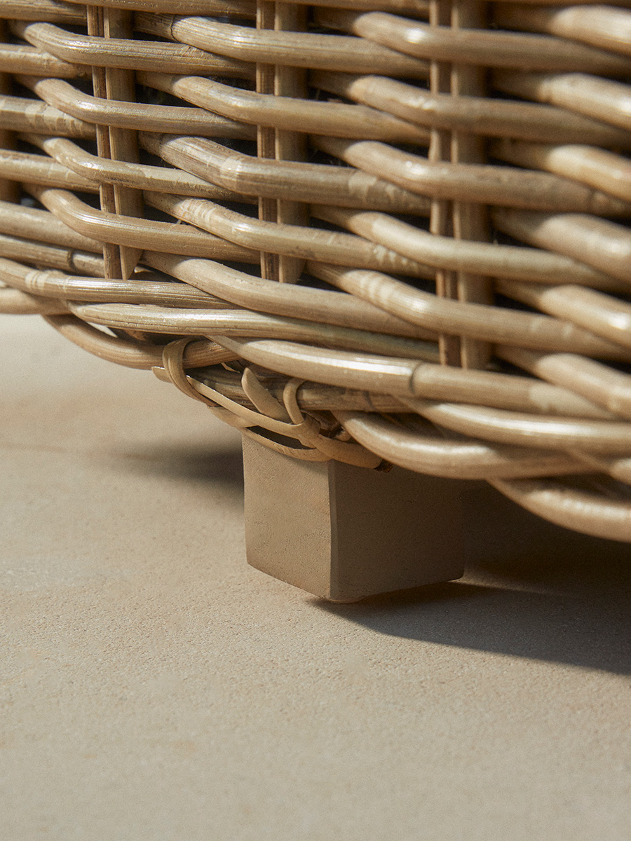 Product photograph of Two Indoor Outdoor Rattan Trough Planters from Cox and Cox.