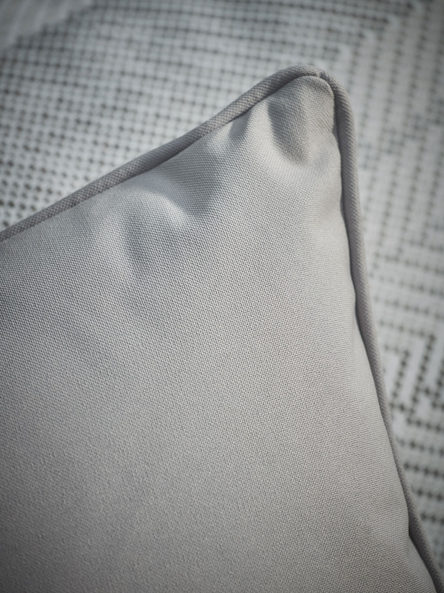 Product photograph of Reva Outdoor Cushion - Grey from Cox and Cox.