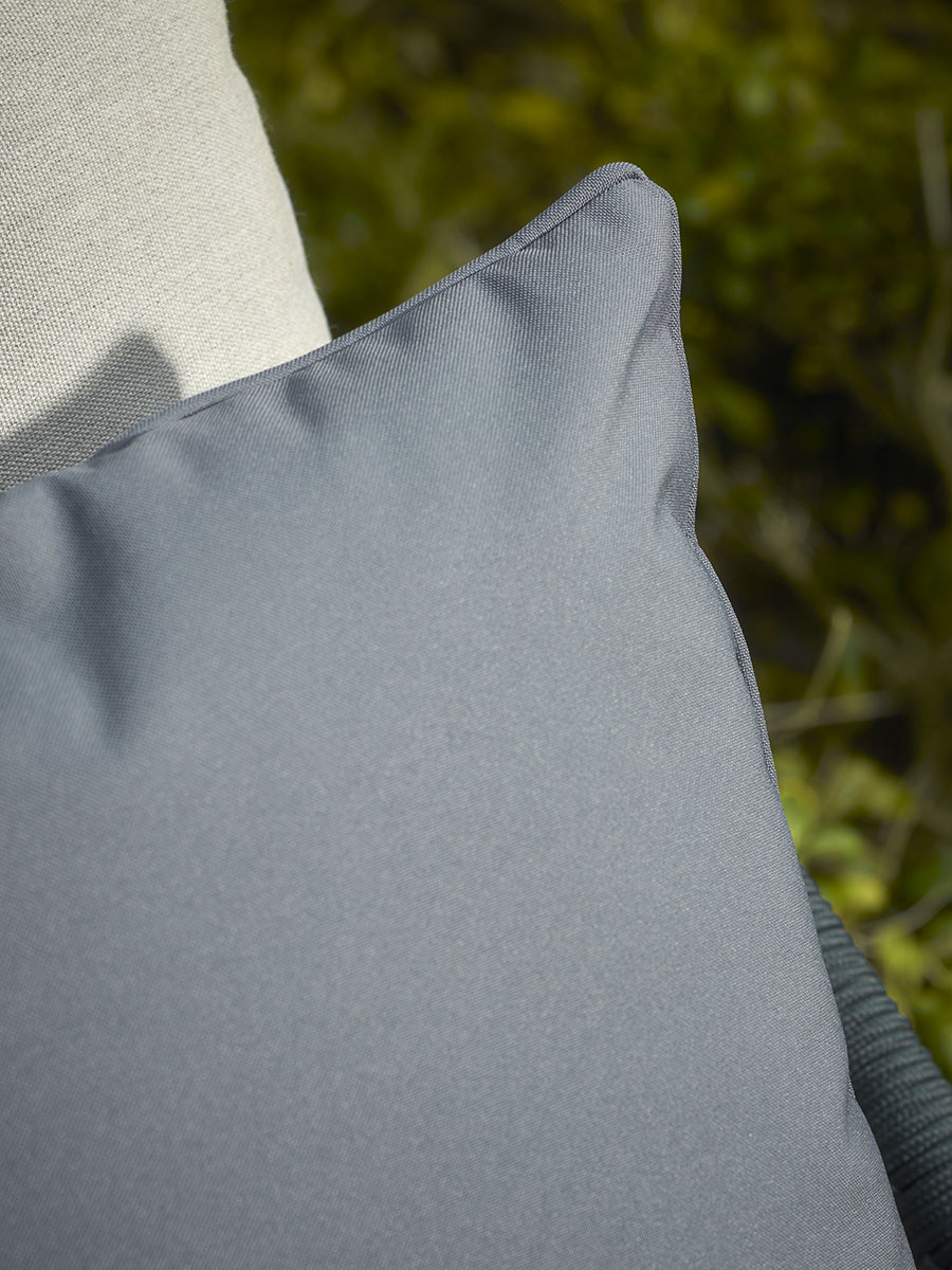 Product photograph of Reva Outdoor Cushion - Pewter Grey from Cox and Cox.