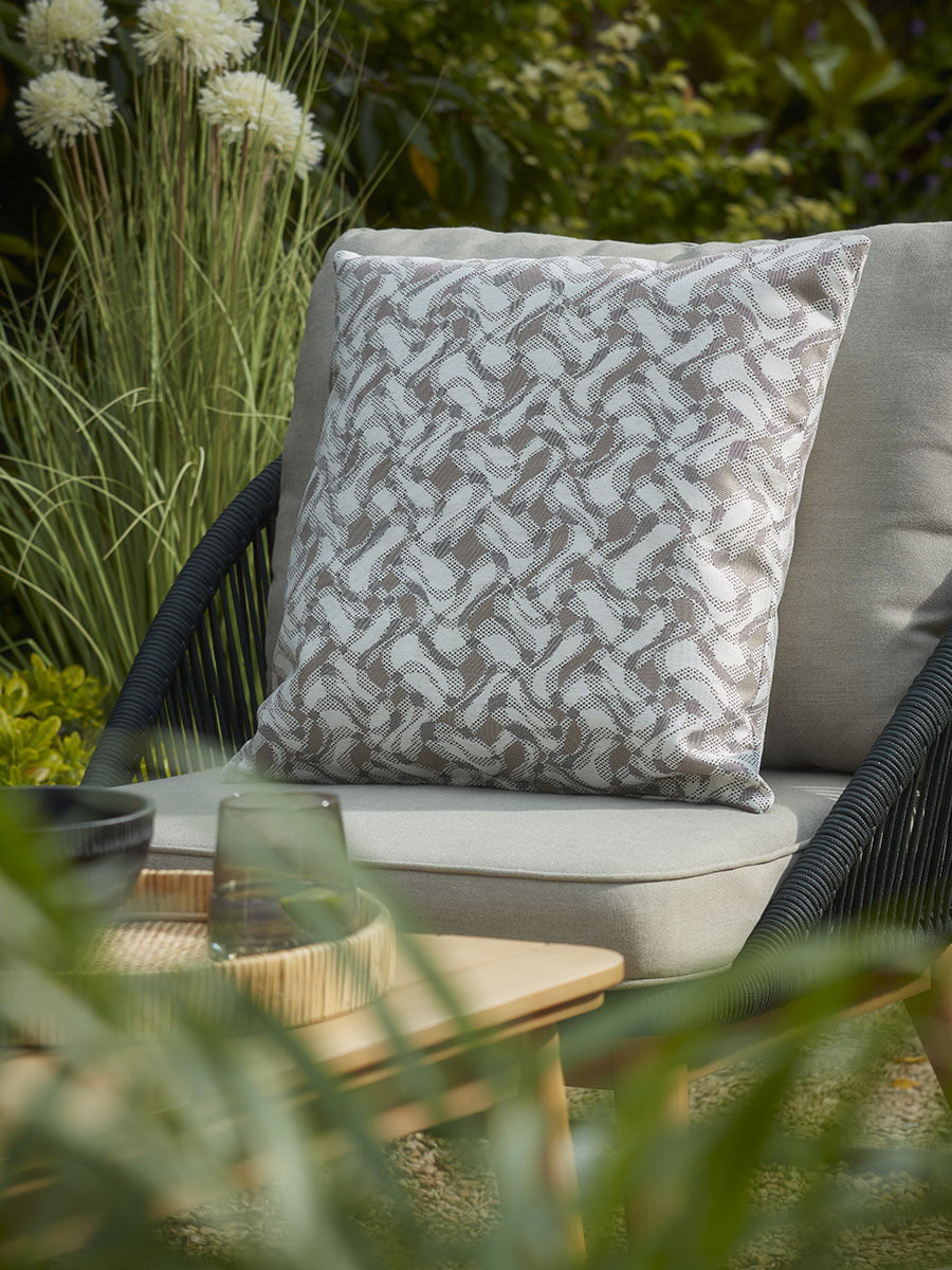 Product photograph of Belmont Outdoor Taupe Cushion - Square from Cox and Cox