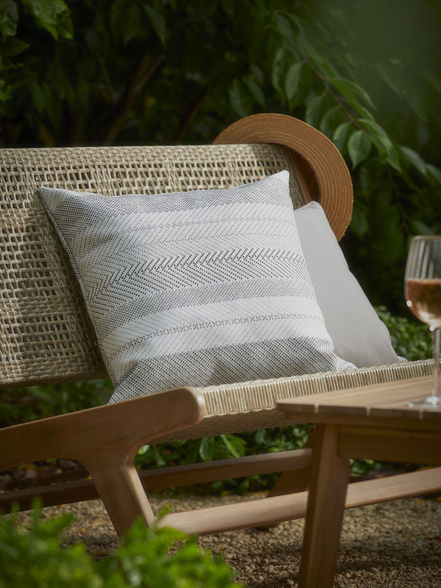 Product photograph of Pembury Outdoor Cushion - Grey from Cox and Cox