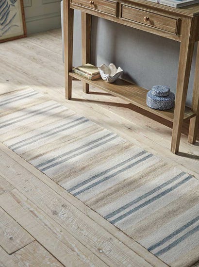 French Blue Striped Runner