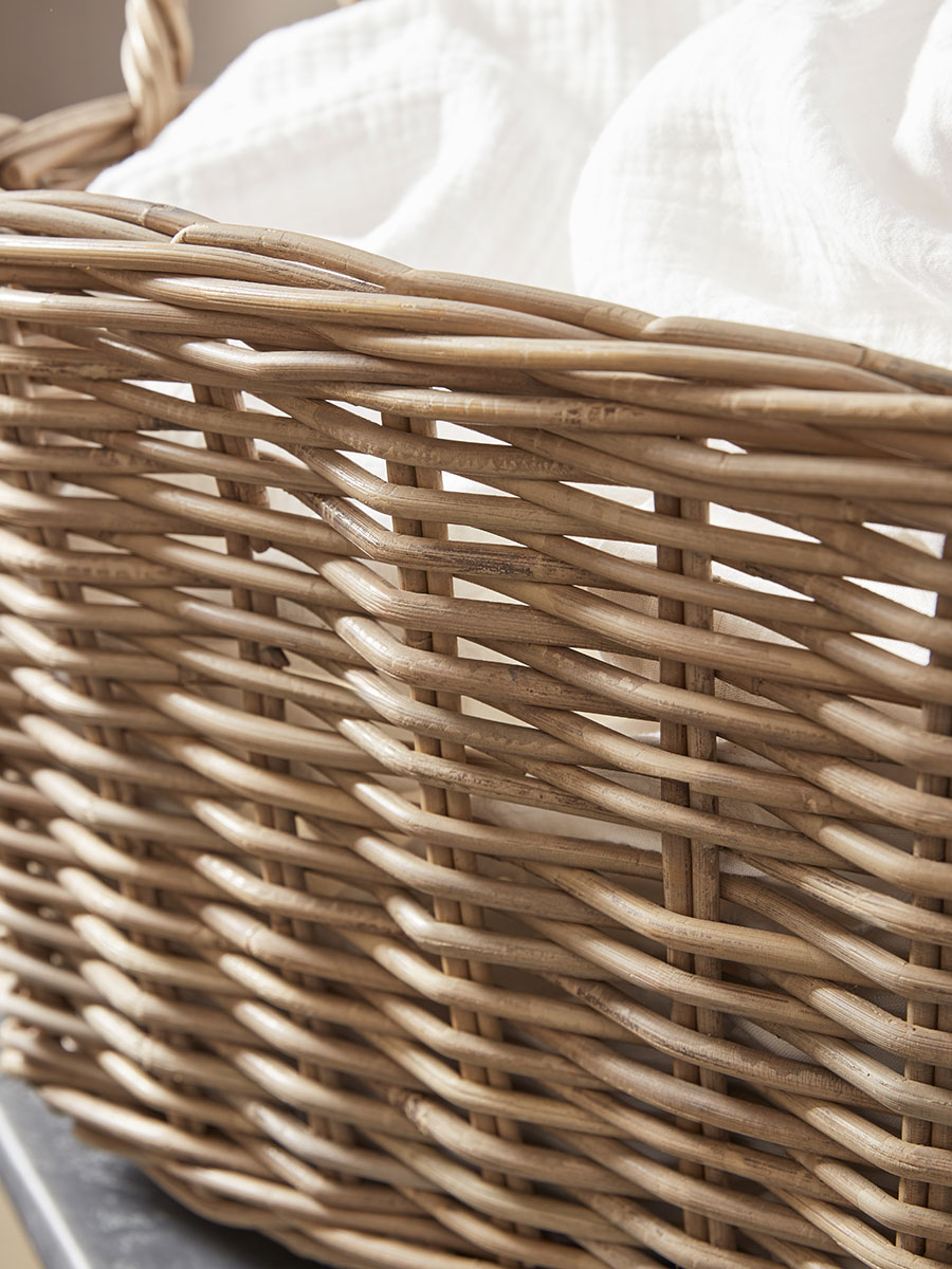 Product photograph of Rattan Rectangular Basket from Cox and Cox.