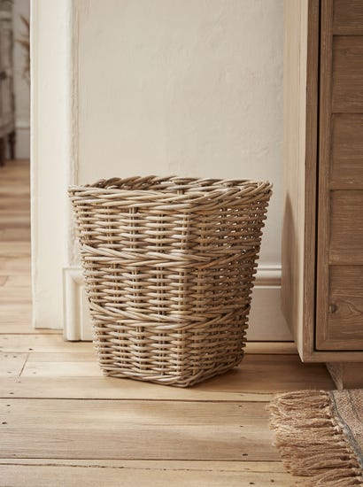 Rattan Waste Paper Basket - Square