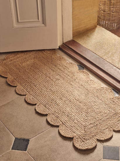 Scalloped Jute Doormat - Double
