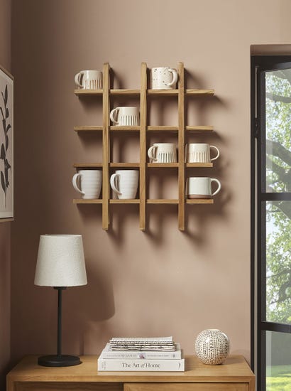 Teak Mug Shelf