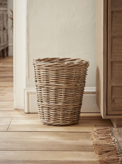 Rattan Waste Paper Basket - Round