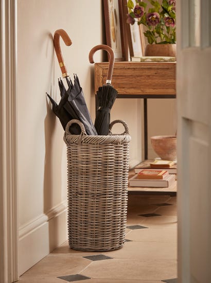 Rattan Umbrella Basket - Round