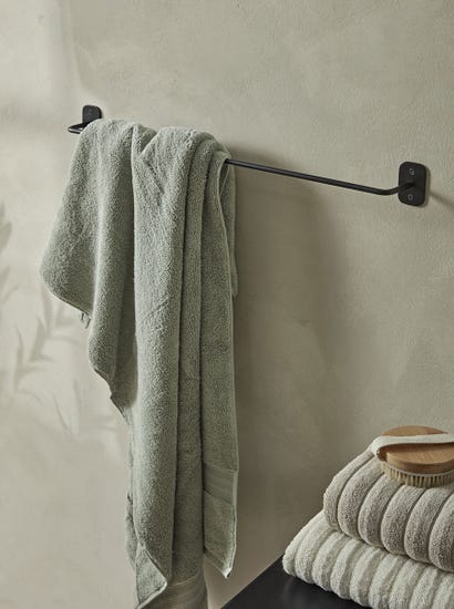 Industrial Towel Rail - Black