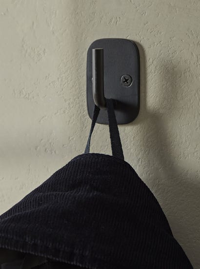 Industrial Single Hook - Black