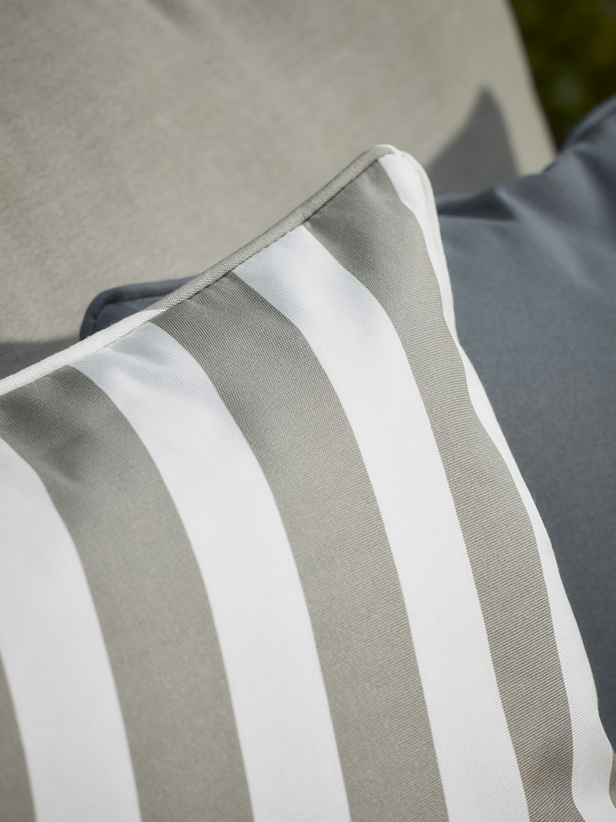 Product photograph of Fulton Outdoor Cushion - Grey from Cox and Cox.