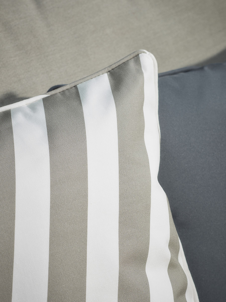 Product photograph of Fulton Outdoor Cushion - Grey from Cox and Cox.