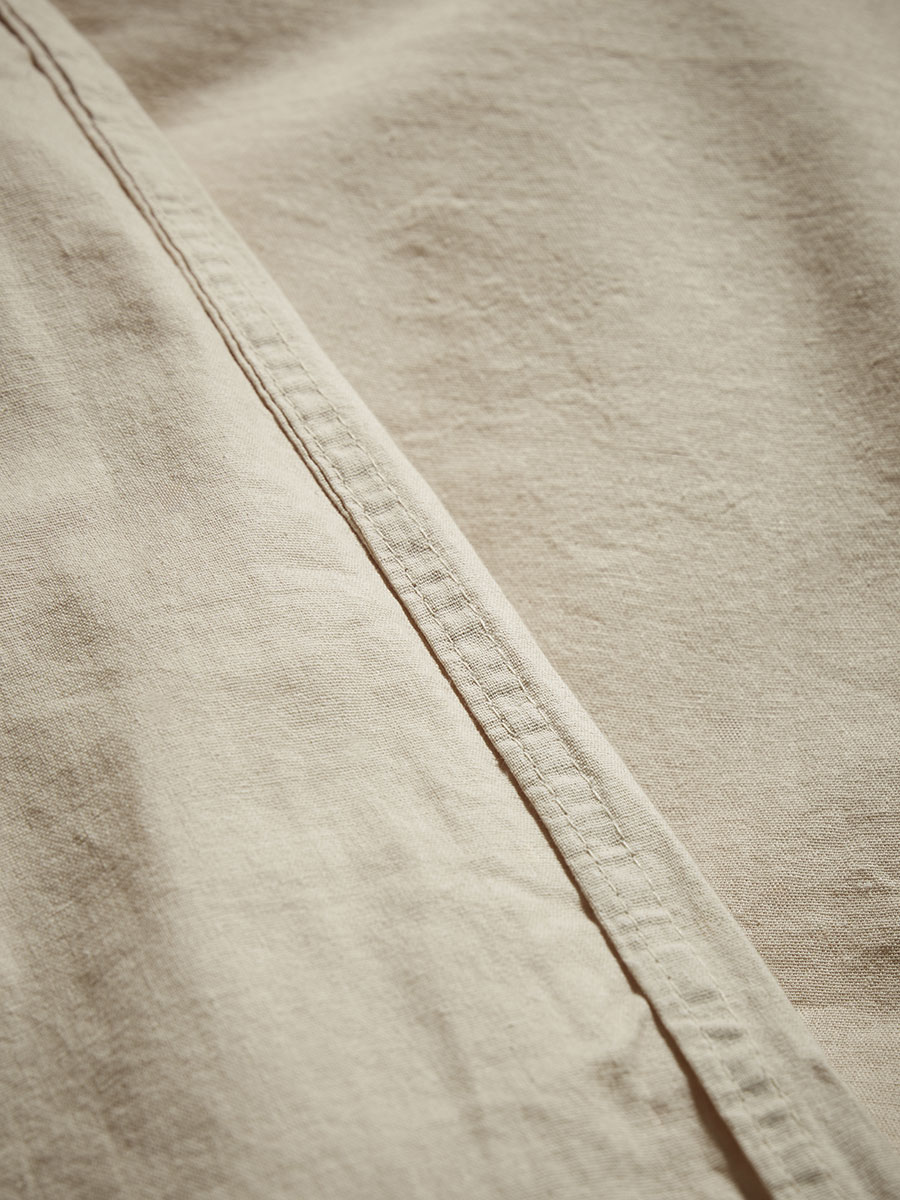Product photograph of Cotton King Duvet Cover Set - Flax from Cox and Cox.