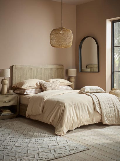 Cotton Super King Duvet Cover Set - Flax