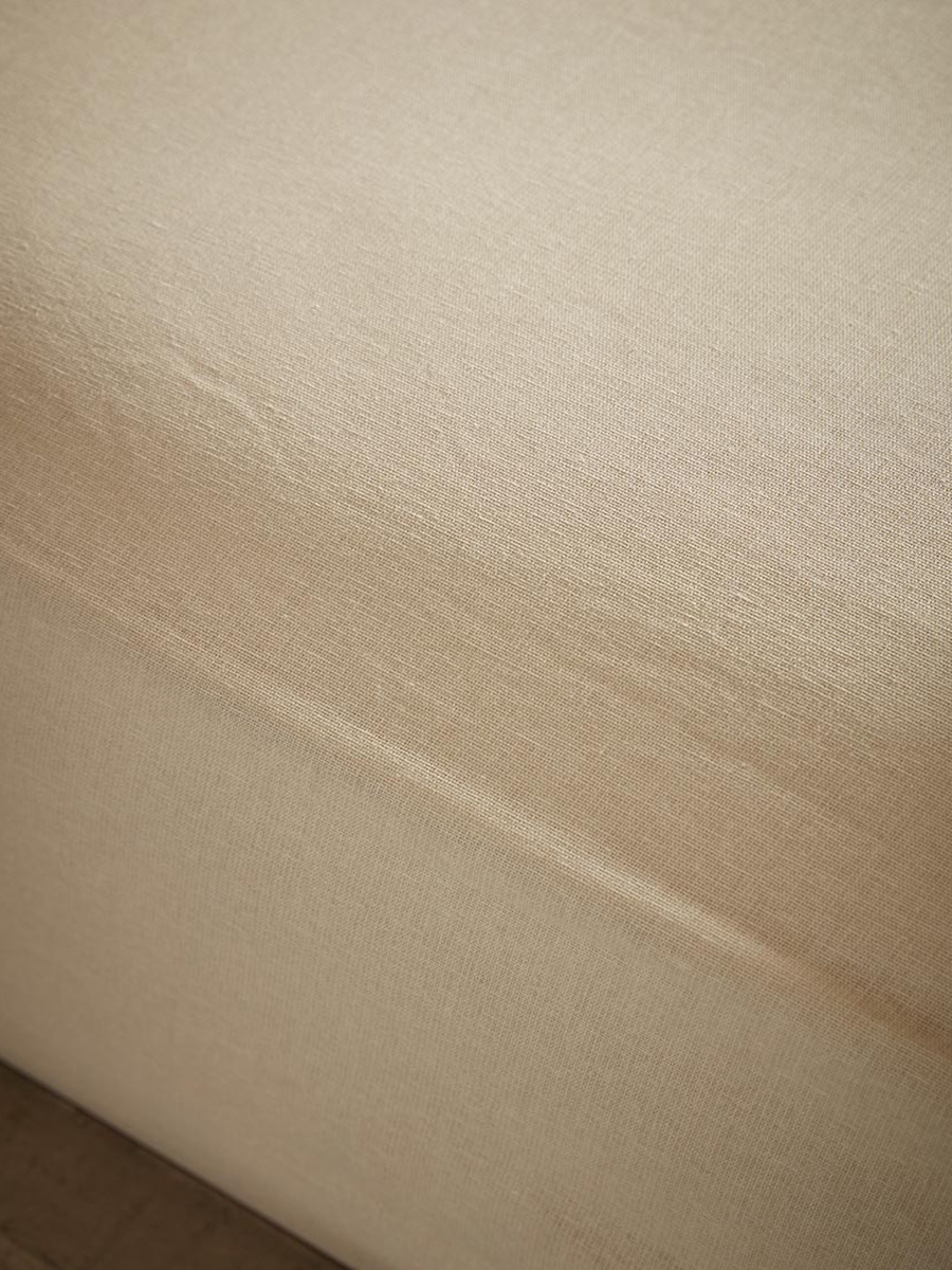 Product photograph of Cotton King Fitted Sheet- Flax from Cox and Cox.