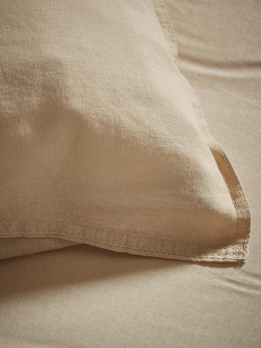 Product photograph of Two Cotton Pillowcases - Flax from Cox and Cox.
