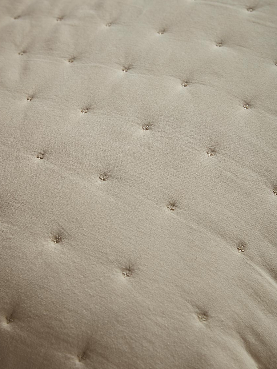 Product photograph of Cotton Bedspread - Flax from Cox and Cox.