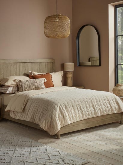 Cotton Bedspread - Flax