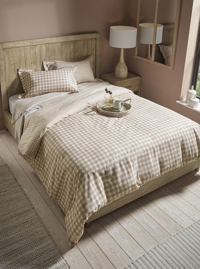 Cotton Gingham Duvet Cover Set - King