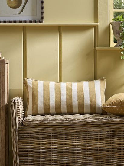 Classic Stripe Cushion - Ochre