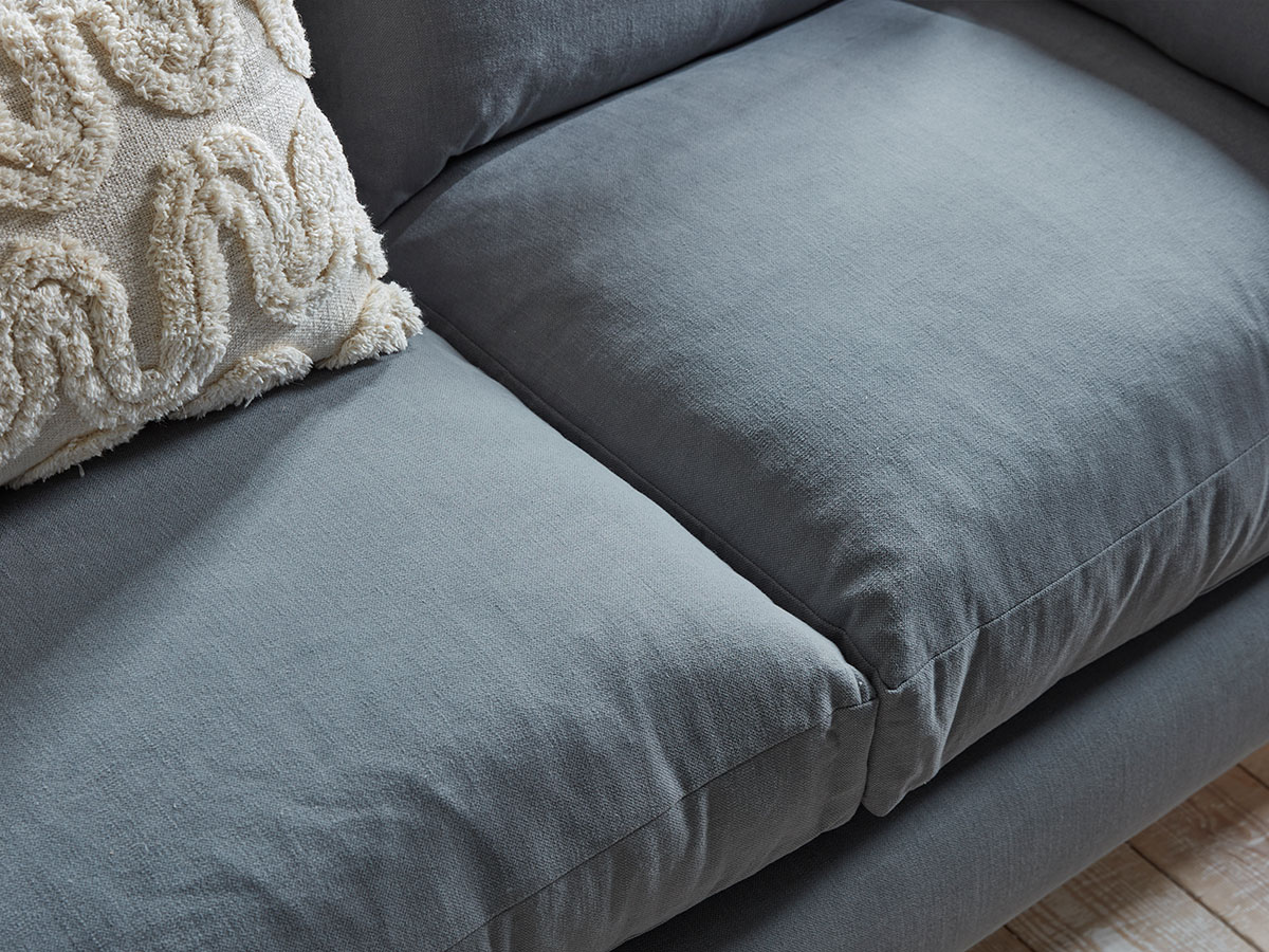 Product photograph of Edmonton Three Seater Sofa - Mustard Velvet from Cox and Cox.
