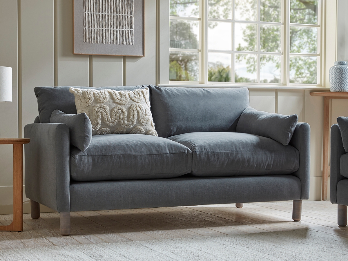 Product photograph of Edmonton Three Seater Sofa - Mustard Velvet from Cox and Cox.